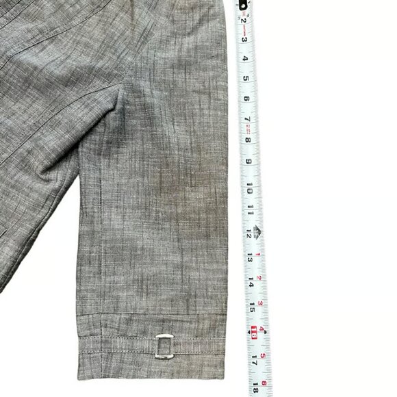 Christopher & Banks Grey Jacket SZ S Open Front 3/4 Sleeves - Picture 6 of 9